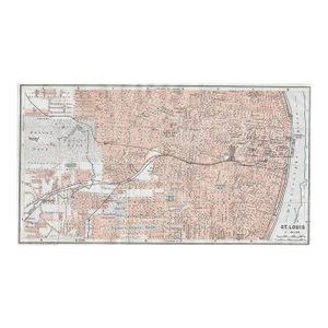 1909 Antique Map of St Louis Missouri