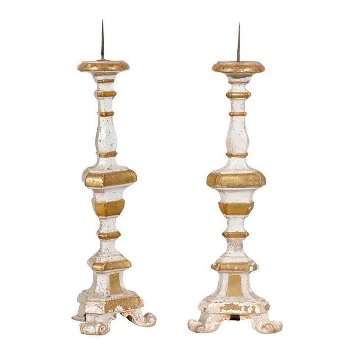 19th Century Italian Candlesticks - A Pair | Chairish