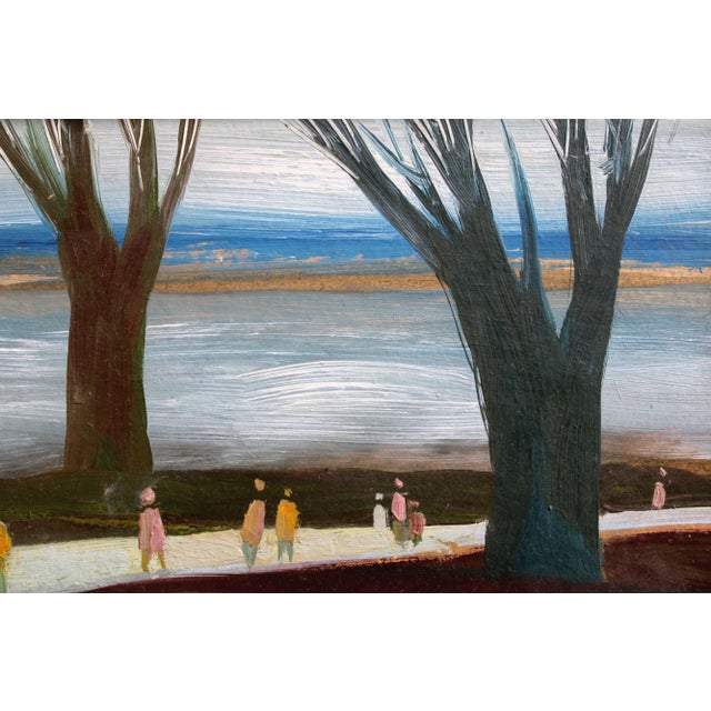 Laimdots Murnieks, Near the Sea, Oil on Cardboard For Sale - Image 4 of 6