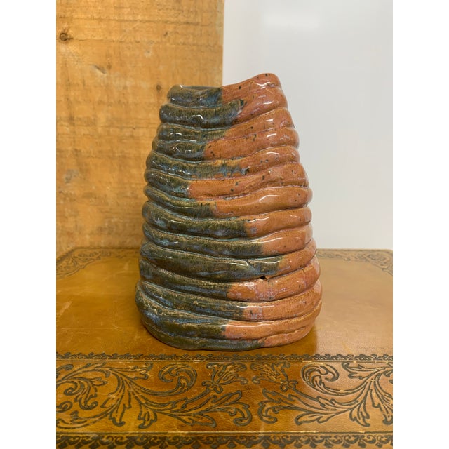 Vintage Coiled Ceramic Folk Art Vessel For Sale In Dallas - Image 6 of 6