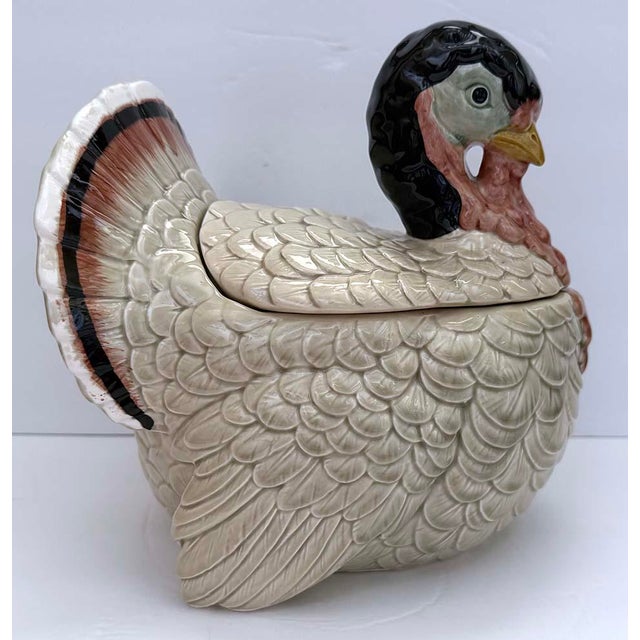 Mid-Century Modern 1940s Mid Century Modern Ceramic Turkey Tureen For Sale - Image 3 of 7