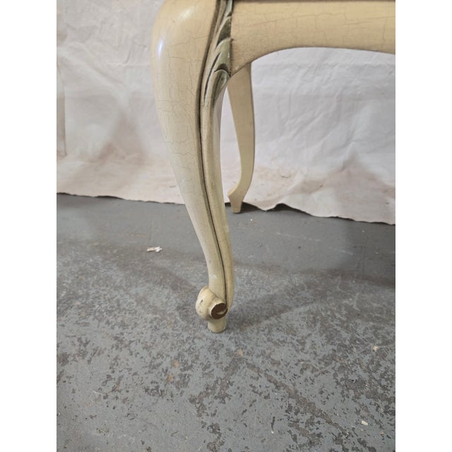 1970s Pair of Vintage Louis XV Style French Provincial Crackle Finish Nightstands For Sale - Image 5 of 11