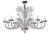 Grand Venetian “Curls” Murano Glass Chandelier in Clear Glass For Sale