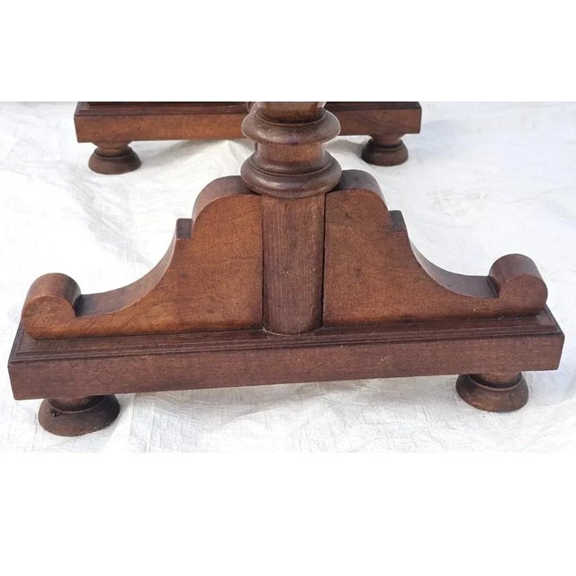 Brown Antique 1920s Austrian Solid Walnut Marble Top Nightstand / Bedside Table For Sale - Image 8 of 12