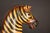 Large Folk Art Carved & Painted Wooden Carousel Zebra For Sale - Image 4 of 9
