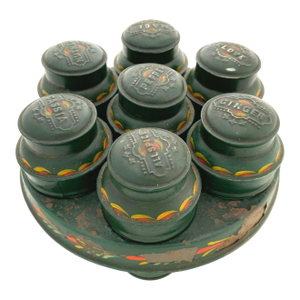 Vintage Tin Spice Round- 8 Pieces