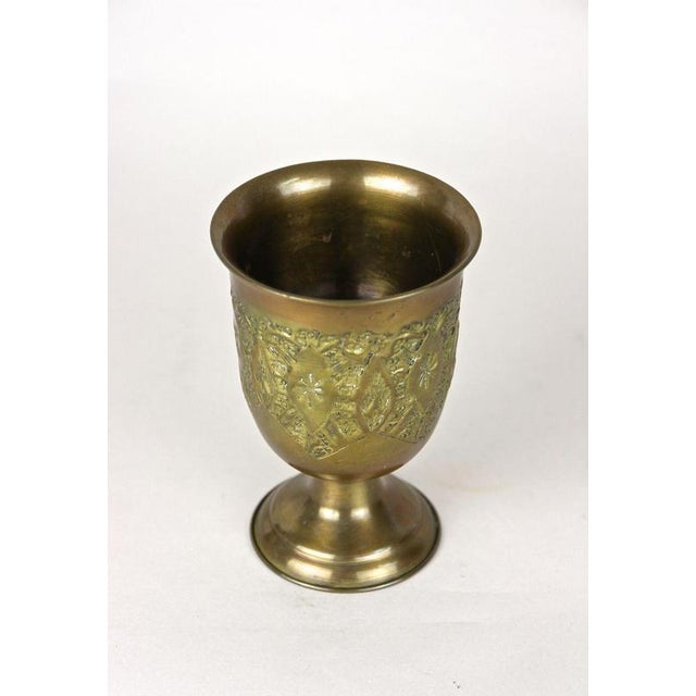 Antique Biedermeier Brass Goblets, 1860, Set of 2 For Sale - Image 9 of 14