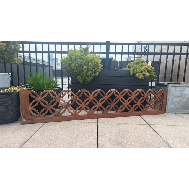 Mid 20th Century Four Panels Teak Folding Screen Room Divider For Sale In Boston - Image 6 of 8