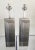 Silver 1970s Vintage Brushed Steel Pierre Cardin Lamps - a Pair For Sale - Image 8 of 12