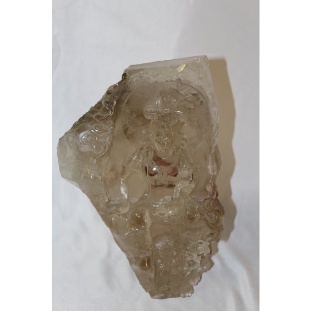 Rock Crystal Carved Temple Goddess Quartz For Sale - Image 13 of 13