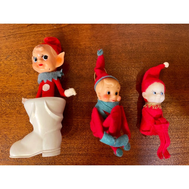 Mid-Century Modern 1950s Holiday Pixies/Elves/Gnomes- Set of 3 For Sale - Image 3 of 8