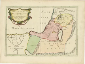 Map of the Latin Patriarchate of Jerusalem by Melchior Tavernier