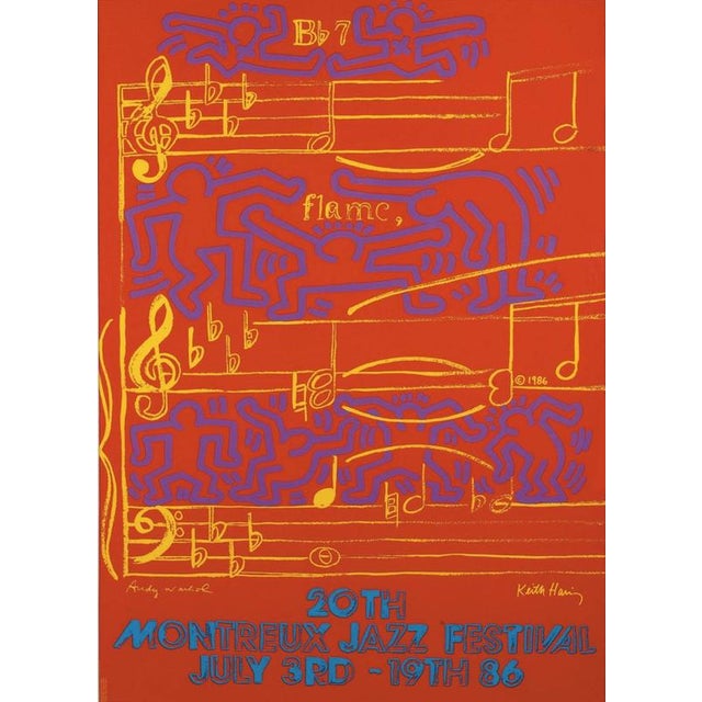 Montreux Jazz Festival Serigraph Poster after Keith Haring and Andy Warhol, 1986 For Sale - Image 6 of 7