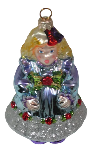 1980s Spode Glass Doll Christmas Tree Ornament