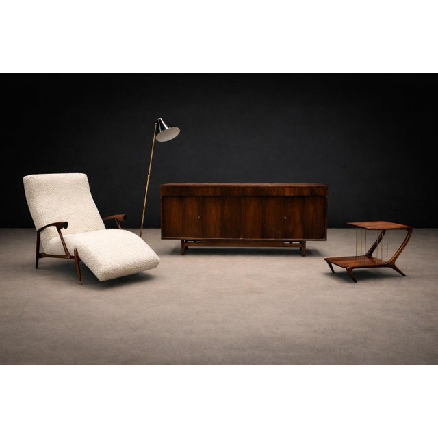 A refined and highly functional Brazilian modern credenza designed by Sergio Rodrigues, dating to the 1960s. Crafted from...