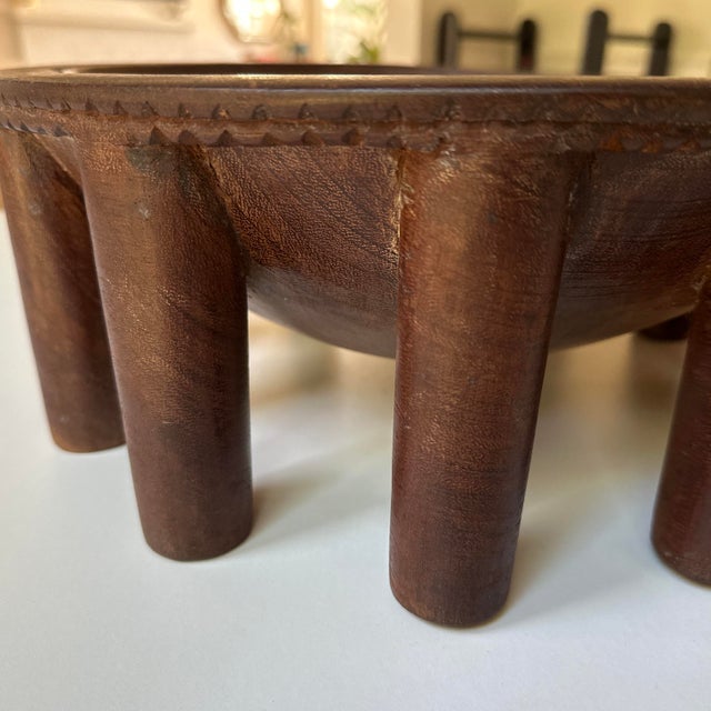 Mid 20th Century Vintage Hand Carved Kava Bowl 12 Legs From the South Pacific For Sale - Image 5 of 11