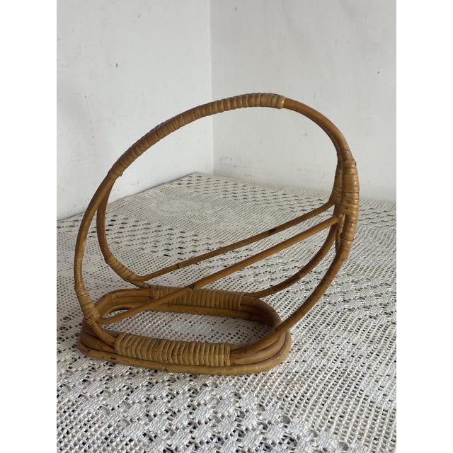 Rattan and Wicker Bottle Holders, 1960s, Set of 2 For Sale - Image 14 of 15