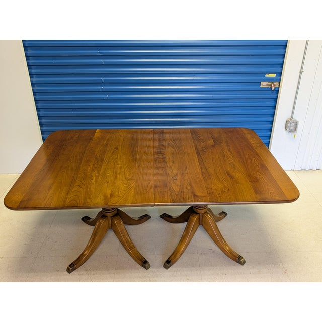 Mid 20th Century Midcentury L. & j.g. Stickley "Cherry Valley" Duncan Phyfe Dining Table For Sale - Image 5 of 14