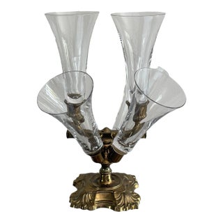 Early 20th Century Crystal Epergne Centerpiece For Sale