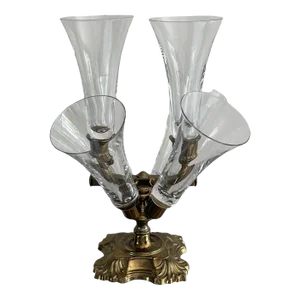 Early 20th Century Crystal Epergne Centerpiece
