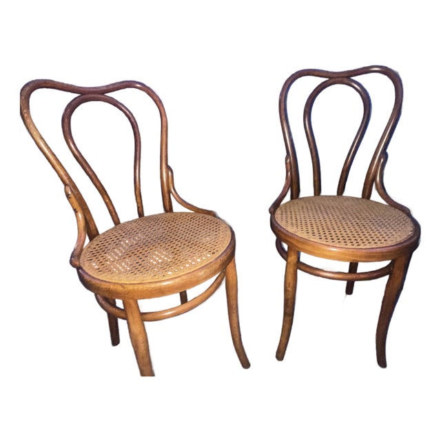 Antique Thonet #16 Matched Pair of Parlor Chairs For Sale