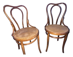 Antique Thonet #16 Matched Pair of Parlor Chairs