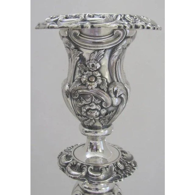 Metal English Sheffield Candlesticks - A Pair For Sale - Image 7 of 10