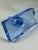 Art Deco Czech Blue Glass Decanter with Hand-Engraved Floral Decoration, 1930s For Sale - Image 11 of 12