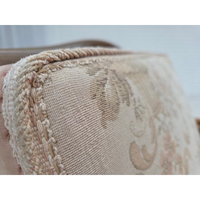 1940s Vintage Danish Chair in Woven Wool and Velour, 1940s For Sale - Image 5 of 18