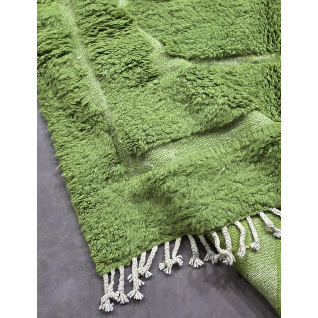 2020s Green Moroccan Rug - 10.4 X 7.9 Ft For Sale - Image 5 of 8