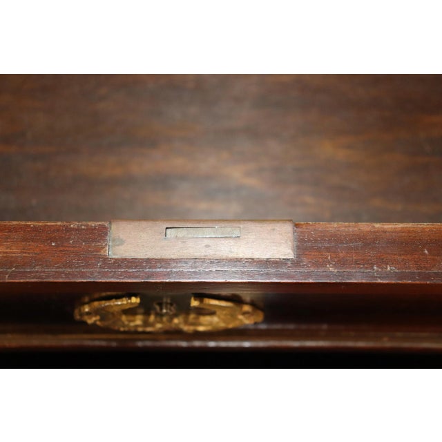 Signed Maison Jansen Mahogany Louis XVI Directoire Marble Top Commode Dresser For Sale - Image 10 of 12