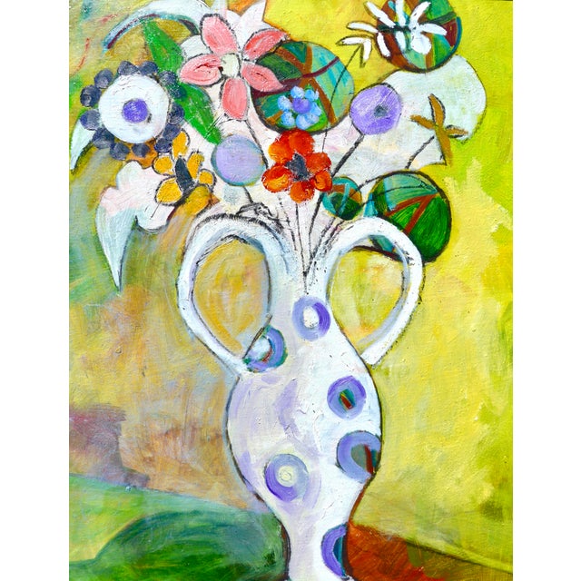 Contemporary Martha Holden -“ Flowers in a Vase”, Framed Oil Painting For Sale - Image 3 of 8