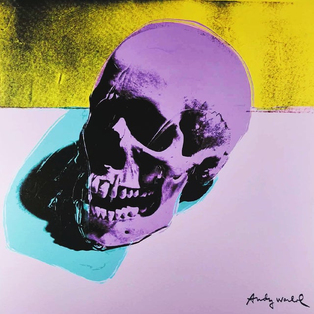 Andy warhol "skull" limited edition lithograph by cmoa. after. limited edition lithograph n 40 /500 - numbers signed in...
