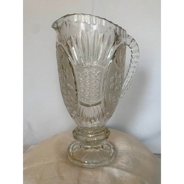 Traditional Vintage Zajecar Crystal Pitcher For Sale - Image 3 of 9