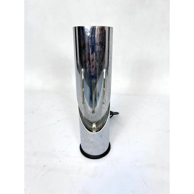 Modern Chrome and Glass Table Lamp by Oscar Torlasco for Stilkronen, Italy, 1960s For Sale - Image 9 of 12