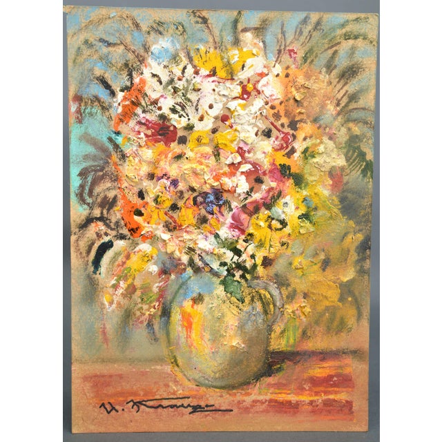 Uldis Krauze, Evening Glow, 2020, Oil Painting on Board, in Good conditions. Designed from 2000 This piece has an...
