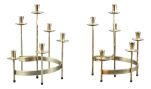 Vintage Metal Candlesticks by Gunnar Ander for Ystad-Metal, Set of 2
