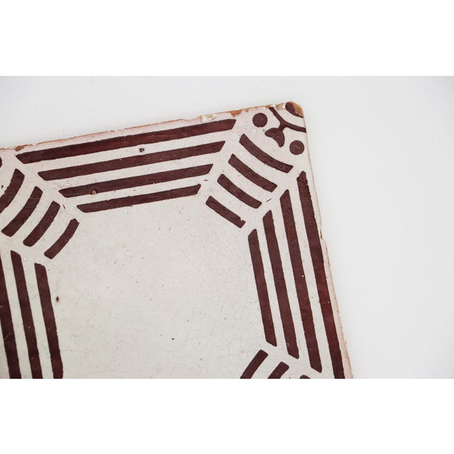 White 1920s Antique Bauhaus Portuguese Set of Two Tiles For Sale - Image 8 of 11