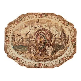 Vintage Johnson Brothers His Majesty Large Turkey Platter For Sale