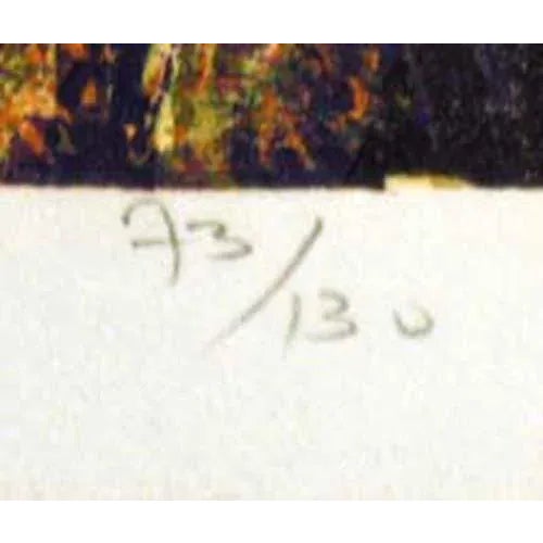 Impressionist Gordon Mortensen "October on the Sioux" Hand Signed Woodcut Reduction Art Print For Sale - Image 3 of 4