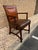 Brown Early 20th Century Antique Oak Banker Office Desk Chair For Sale - Image 8 of 11