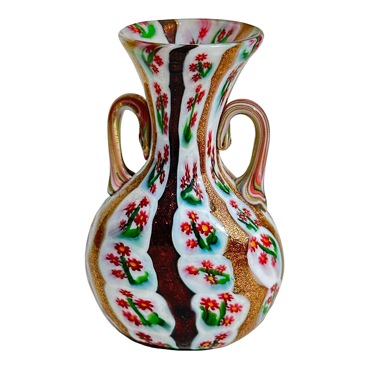 Vittorio Zuffi for Fratelli Toso Murano Flower Cane Murrine