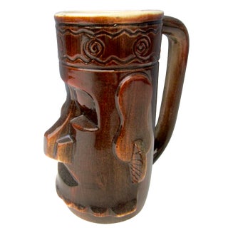Vintage Tiki Mug Japan Moai Expression For Sale