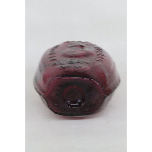 Albany Glass Works Purple George Washington Mayflower Flask Bottle For Sale - Image 9 of 12