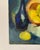 Ink Blue Vintage Original Still Life With Lemons and Vase by Jo Werts For Sale - Image 8 of 10
