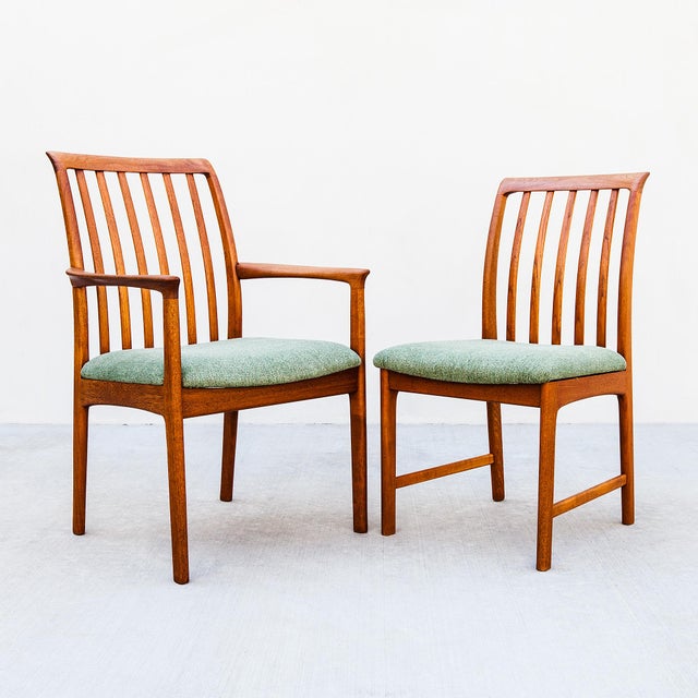 Vintage Folke Ohlsson for Dux Swedish Mid Century Modern Teak Dining Chairs For Sale - Image 11 of 15
