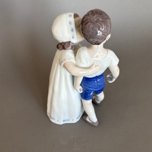 1950s Bing and Grondahl “Love Refused” Girl Kissing Boy For Sale - Image 11 of 12