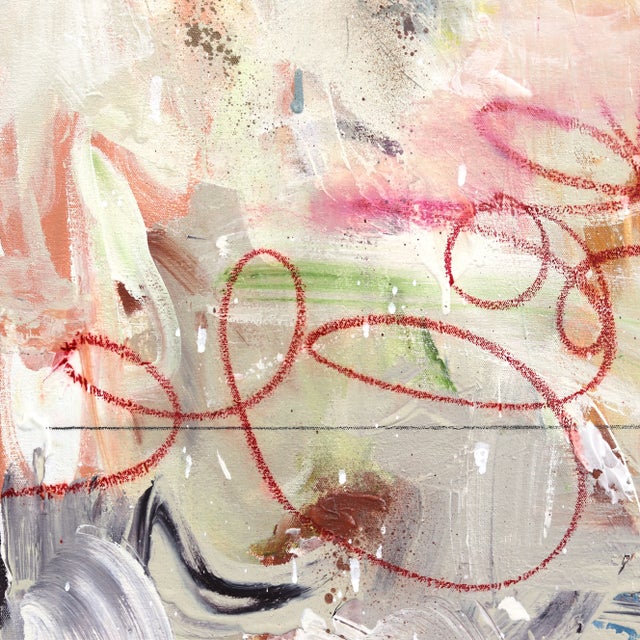 Do the Twist - Gestural Texture Abstract Painting on Canvas Original Artwork by Amber Goldhammer For Sale - Image 4 of 9