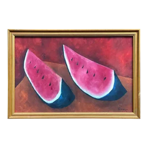 1940s Framed Mexican Watercolor on Paper Painting Attributed to Rufino Tamayo