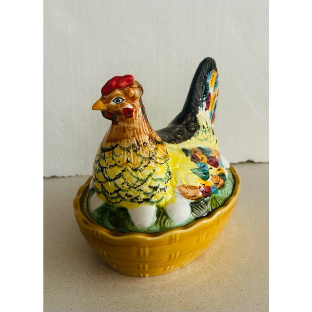 Farmhouse 1970s Schramberg Ceramic Hen Tureen For Sale - Image 3 of 6
